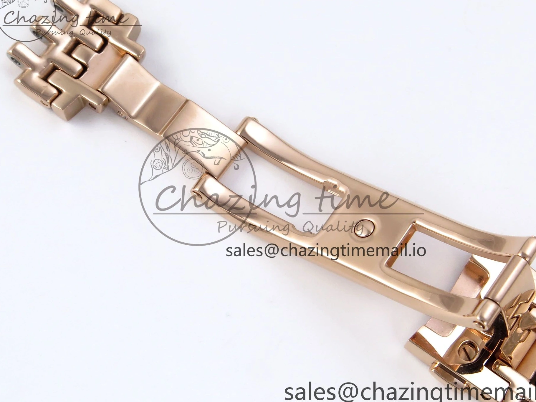 0102 De Ville Prestige Ladies RG VSF 1:1 Best Edition Brown Diamonds Dial on RG Bracelet A Sophisticated 7681